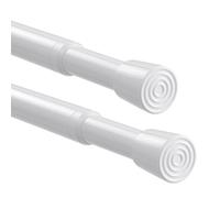 Shower Curtain Rail Extendable Curtain Poles 68-100cm Tension Rods for Curtains White Curtain Rods Extendable Shower Curtain Rod Telescopic Curtain Pole No Drilling for Windows,Bathroom,Closet
