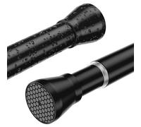 Shower Curtain Rail Extendable Curtain Poles 75-160cm Black Tension Rods for Curtains Extendable Shower Curtain Rod Telescopic Curtain Pole Spring Rod No Drill for Windows,Bathroom,Closet