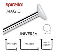Shower Curtain RAIL ROD HANGING Spirella Multi Extendable Pole Track Bathroom