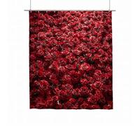 Shower Curtain Red Extra Long Shower Curtain 240x200 Weighted Bathroom Curtains Rose Waterproof Polyester Fabric Bath Curtains with 12 Hooks, Quick Dry Washable for Wet Room Bathtub Home Decor J-16