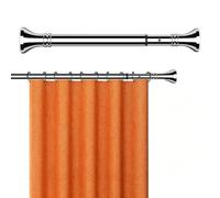 Shower Curtain Rod, 40-500cm Adjustable Spring Tension Curtain Pole, No Rust Anti-Slip Shower Curtain Rail for Bathroom, No Drilling, No Collapse, Easy to Use(SUS,160-250CM)