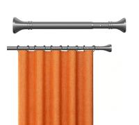 Shower Curtain Rod, 40-500cm Adjustable Spring Tension Curtain Pole, No Rust Anti-Slip Shower Curtain Rail for Bathroom, No Drilling, No Collapse, Easy to Use(Gray,260-350CM)