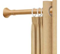 Shower Curtain Rod Adjustable 40-500 cm, Never Rust Stainless Steel Tension Curtain Rod, No Drilling Shower Rod, Spring Tension Shower Curtain Pole, for Bathroom Patio(Yellow,3.1-4.0m)