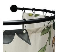 Shower Curtain Rod Adjustable Telescoping Bathroom Sturdy Easy Installation，Curved Corner Shower Curtain Rod L-Shaped, Curved Shower Curtain Rail Pole,Extensible 304,Drill Free Install,Thick
