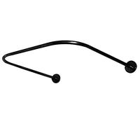 Shower Curtain Rod Adjustable Telescoping Bathroom Sturdy Easy Installation，U Shaped Curved Shower Curtain Rods,Telescopic Shower Curtain Pole 304 With Bracket and Hooks,Wall Mounted Shower