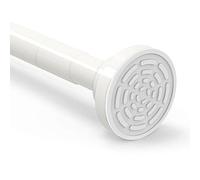 Shower Curtain Rod Extendable 120-215cm/47-82inch, Non-Slip, Never Rust, Tension Curtain Rod, No Drilling,304 Stainless Steel, Never Collapse,for Bathroom,Kitchen, Garderobe, (White)