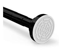 Shower Curtain Rod Extendable 120-215cm/47-82inch, Non-Slip, Never Rust, Tension Curtain Rod, No Drilling,304 Stainless Steel, Never Collapse,for Bathroom,Kitchen, Garderobe, (Black)