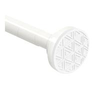 Shower Curtain Rod Extendable 47-133cm/18-52inch, Non-Slip, Never Rust, Tension Curtain Rod, No Drilling,304 Stainless Steel, Never Collapse,for Bathroom,Kitchen, Garderobe, (White)