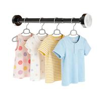 Shower Curtain Rod - Heavy Duty Tension Rod, No-Drill Adjustable Expandable Rail, Damage-Free Hanging Category, Industrial Strength Stainless Steel, Matte Non-Slip Rubber End Caps