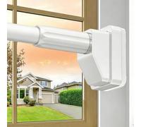 Shower Curtain Rod No Drilling, 40-500cm Adjustable Spring Tension Curtain Rod, Telescoping Rod Stainless Steel Never Rust, Shower Rod Non-Slip for Bathroom Window(White,50-75cm)