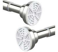 Shower Curtain Rod, Stainless Steel Extendable Shower Curtain Pole Tension Rods for Curtain No Drilling Shower Curtain Rail Net Curtain Poles for Bathroom Window Closet Kitchen Wardrobe 63-118cm