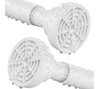 Shower Curtain Rod, Stainless Steel Extendable Shower Curtain Pole Tension Rods for Curtain No Drilling Shower Curtain Rail Net Curtain Poles for Bathroom Window Closet Kitchen Wardrobe 63-118cm,White