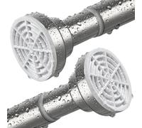 Shower Curtain Rod, Stainless Steel Extendable Shower Curtain Pole Tension Rods for Curtain No Drilling Shower Curtain Rail Net Curtain Poles for Bathroom Window Closet Kitchen Wardrobe 160-270cm