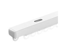 Shower Curtain Rod with Silent Rollers, Aluminium Alloy Curtain Track, Anti-slip Drapery Rod for Bathroom Windows Closet Bedroom Doorway Room Divider(White,400cm-13.1ft(4 * 100cm))