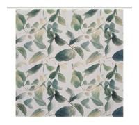 Shower Curtain Set with 12 Hooks - Sage Green Eucalyptus Leaves Heavy Duty Curtains for Bathroom, 69.69x70.87Inch（177x180cm） Waterproof Fabric Farmhouse Bath Curtain, Machine Washable Bathroom Decor