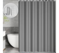 Shower Curtain Waterproof Bathtub Curtain Anti Mold Curtain with Rings