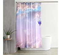 Shower Curtain Waterproof Stain Proof Resistant Bathroom Curtain, Meiju 3D Cloud Scenery Painting Polyester Washable Quick Dry Curtain with 12 Hooks for Shower Stall (Hot air balloon,150x180cm)