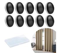 Shower Curtain Weights, 10PCS 4cm Magnetic Curtain Weights with Box for Shower Tablecloths(Black)