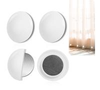 Shower Curtain Weights 4Packs Round Strong Waterproof Magnetic Drapery Clips Never Rust Shower Magnets Curtain Clip On Bottom for Drapery Tablecloth Flag (White)