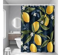 Shower Curtain White Olive Green Mould Resistant Shower Curtains for Bathroom Washable Polyester Bathroom Curtains Decor Wet Room Quick Dry Anti Mould Bath Curtain with 12 Hooks 200x220cm