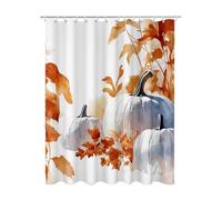 Shower Curtain White, Shower Curtain for Bathroom with 12 Curtains Hooks, Fall Curtains Extra Long, Weighted Hem, Quick Drying Waterproof Polyester Fabric for Bathtub, Gifts for Women 200x200 cm D-99