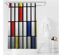 Shower Curtain Yellow Royal Blue Shower Curtains Mould Proof Resistant Anti Mould Shower Curtain Polyester Bathroom Curtains Durable Bathroom Shower Curtain with 12 Hooks 120x180
