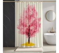 Shower Curtains Cherry Blossoms Shower Curtain Tree Bathroom Curtains with 12 Hooks, HD Printing Waterproof Bath Curtain Quick-Drying Washable for Bathroom Decor, Bath Tub 100x180cm -zpg25073Q9