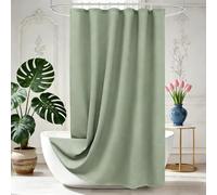 Shower Curtains Set for Bathroom with 12 Hooks, Mould Proof Washable Polyester Bath Curtain for Bathroom Wet Room, 183x183cm (72x72 Inch), Sage Green