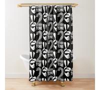 Shower Curtains The Specials 2 Tone Rude Boy Two Tone Ska 2 Music Records for Bathroom Decor 72x72 inches