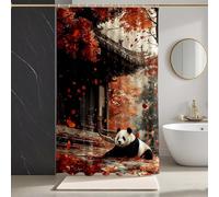 Shower Curtains Yellow Shower Curtain Panda Bathroom Curtains with 12 Hooks, HD Printing Waterproof Bath Curtain Quick-Drying Washable for Wet Room, Bathroom Decor, Bath Tub 100 x 180 cm -zpg250732Z