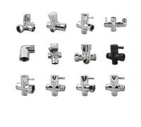 Shower Diverter Valve 3-Way Brass Shower Arm Adapter G1/2’’ G3/4 Diverter Valve for Handheld Head Fixed Bathroom Accessories(A6)