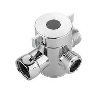 Shower Diverter Valve Brass 3-Way G1/2 Shower Diverter Valve Water Separator Tee Adapter Adjustable Faucet Replacement Part Bathroom(3 Way Diverter-C)