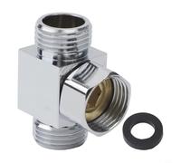 Shower Diverter Valve G1/2 Brass Build For 3-Way Operation With Tap Shower Hose And Auxiliary Fitting