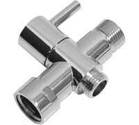 Shower Diverter Valve, G3/4 Inch G1/2 Inch Solid Brass Universal 3-Way Diverter Valve Replacement Showering Components for Shower System (7/8)