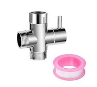 Shower Diverter Valve, Shower Attachment for Bath Taps, 3-Way Diverter Valve Replacement, Water Butt Diverter Kit, Shower System Component for Enhanced Functionality (Includes Waterproof Tape)