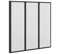 vidaXL Shower Screen Folding Manual Black 120 x 2 x 117 cm Aluminium, Modern, Durable, Foldable Shower Screen, Space Saving Bathroom Divider, Contemporary Privacy Shield, Functional Indoor Accessory