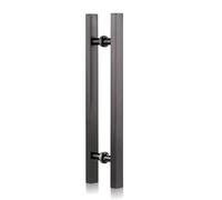 Shower Door Handle,Bath Door Handle,Bathroom Glass Door Grab Bar Towel Bar Silver，Hole to Hole Center 200mm,300mm,400mm,500mm,700mm,800mm(Light Black,Hole Distance 500mm)