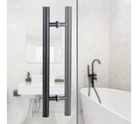 Shower Door Handle, Double Sided Round Push Pull Sliding Replacement, Commercial Grade