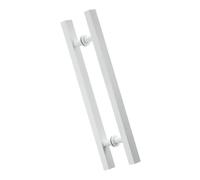 Shower Door Handle,Stainless Steel Double Sided Glass Shed Door Handle,H Shape Sliding Doors/Swing Door Pull,Shopping Malls Offices Shower Rooms (Color : White, Size : Pitch-600mm)