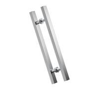 Shower Door Handle,Stainless Steel Glass Door Handles,H Shape Sliding Doors Handle/Swing Door Pull,Shopping Malls Offices Shower Rooms(Silver,Pitch-1000mm)