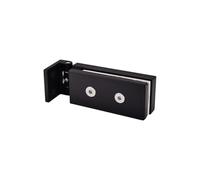 Shower Door Hinge, Pivot Hinge Shower Door 304 Stainless Steel for 6mm-12mm Swing Door Shower Hinges (90 Degree Matte Black(Screw Holes Visible))