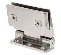 Shower Door Hinges, Stainless Steel Bathroom Gate Clamp Heavy Duty Glass Door Hinges Single Side Hardware Replacement for Bathroom Glass Gate