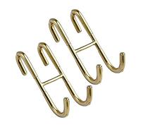 Shower Door Hooks Extended Double Towel Hooks Over Door Hooks For Bathroom Frameless Glass Shower Door Stainless Steel Bathroom Hanger Robe Loofah Shower Antique Brass Coat Hooks with (Gold, One Size)