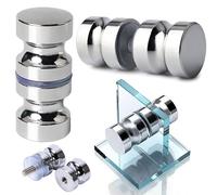 Shower Door knob Handle 2 Pairs Round Chrome Glass Door Pull knob Replacement for Shower Enclosure, Shower Bath Screen Door knobs Replacement