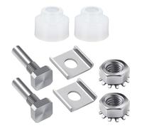 Shower Door Pivot Installation Kit: Two-Piece Set with Screws and Bushing for Shower Door Pivot Repair Parts Replacement（2 - Piece）