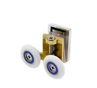 Shower Door Rollers 1pcs Shower Door Rollers All Copper Double-Wheel Sliding Roller Bearing Wheel Runners Up and Down Replacement(Up)