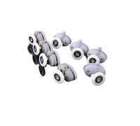 Shower Door Rollers 4/8pcs Oval 23mm 25mm Nylon Single Pop Up Pulley Runner Wheel Shower Cabin Sliding Glass Door Rollers(8pcs,23mm)