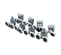 Shower Door Rollers 4/8pcs Zinc Alloy Double Shower Door Roller Wheel Runner/Pulleys/Rollers/Wheels Bearing Diameter 19mm/20mm/23mm/25mm/27mm(8pcs,23.0mm)