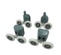 Shower Door Rollers 4/8pcs Zinc Alloy Double Shower Door Roller Wheel Runner/Pulleys/Rollers/Wheels Bearing Diameter 19mm/20mm/23mm/25mm/27mm(4pcs Upper and Lower,25mm)