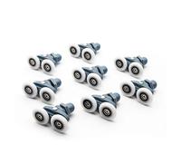 Shower Door Rollers 4/8pcs23mm 25mm Sliding Shower Cabin Glass Door Bearing Roller Pulley Runner Double Swaying Pop Up(8pcs,19mm)